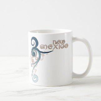 Tasse bouclée bleue du Nouveau Mexique de remous