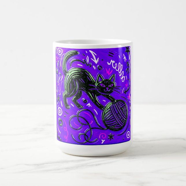 Tasse Boule de Fil Chat Noir (Centre)