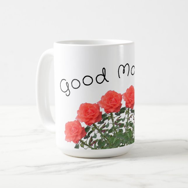 Tasse - Bouquet de roses roses (Devant gauche)