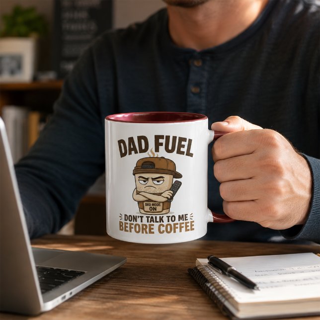 Tasse Bourgogne 'Carburant Papa Ne Parle Pas Avant (Créateur téléchargé)