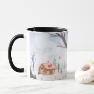 Tasse Cabane Fantaisiste d'Hiver
