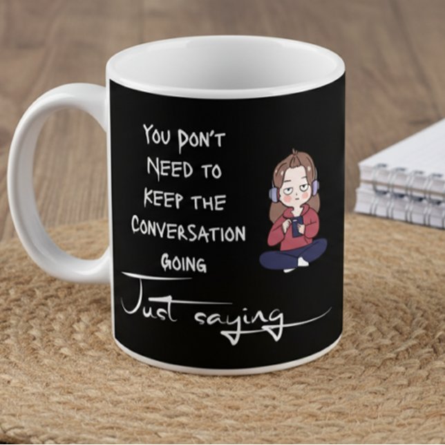 Tasse Cadeau Blague Ambiance Décontractée Introver (Mug for Introverts)
