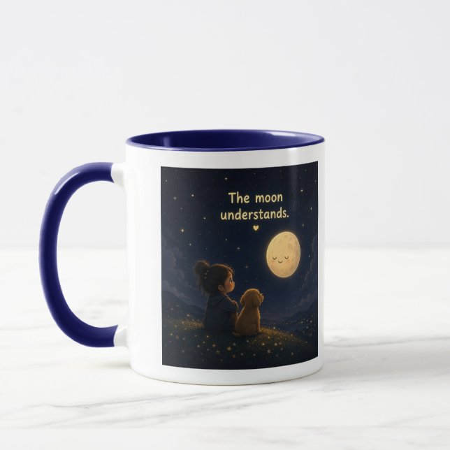 Tasse cadeau céleste amoureux de la lune (Gauche)