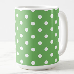 Tasse cadeau classique minimaliste à pois verts
