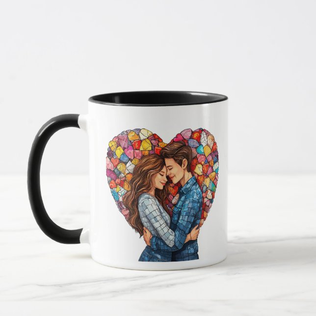 💖 Tasse Cadeau de Citation d'Amour de Couple Roma (Gauche)