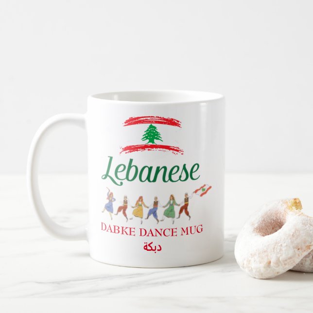 Tasse Cadeau de la Danse Dabke Libanaise (Avec donut)