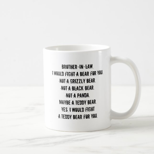 Tasse Cadeau Drôle pour Beau-Frère (Droite)