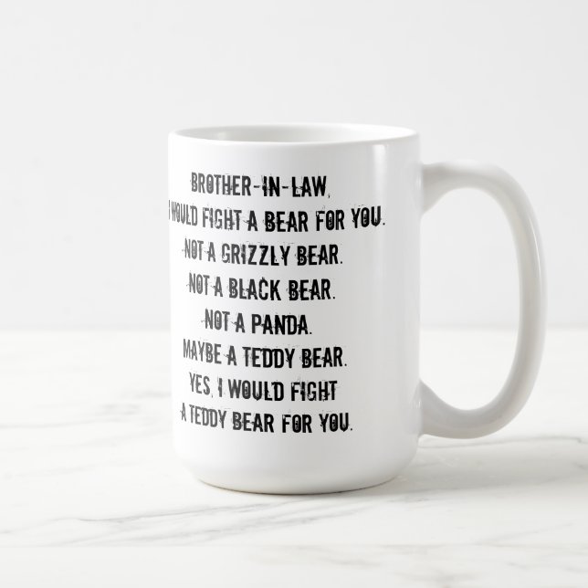 Tasse Cadeau Drôle pour Beau-Frère (Droite)