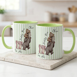 Tasse Cadeau Fête des Pères Ours Papa Rayé Pour Pa