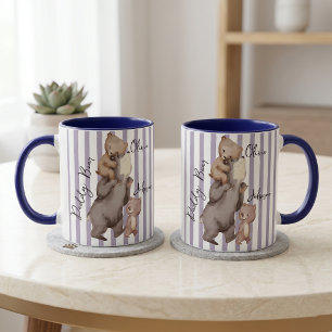 Tasse Cadeau Fête des Pères Ours Papa Rayé Pour Pa