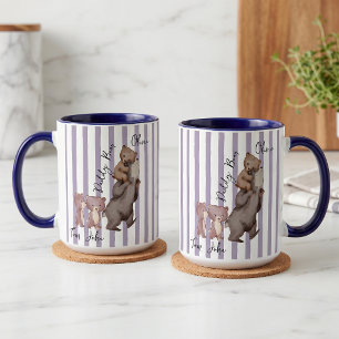 Tasse Cadeau Fête des Pères Ours Papa Rayé Pour Pa