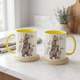 Tasse Cadeau Fête des Pères Ours Papa Rayé Pour Pa