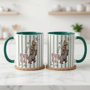 Tasse Cadeau Fête des Pères Ours Papa Rayé Pour Pa