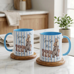 Tasse Cadeau Fête des Pères Ours Papa Rayé Pour Pa
