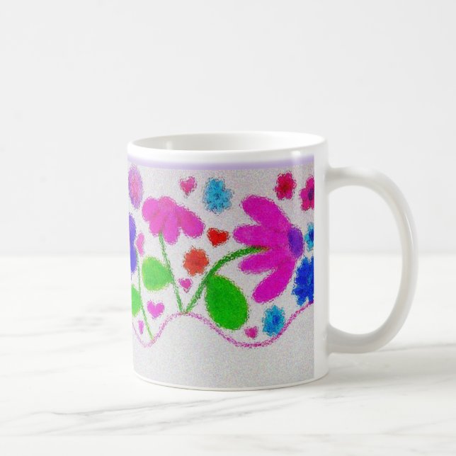 Tasse Cadeau Fleurs Aquarelle (Droite)