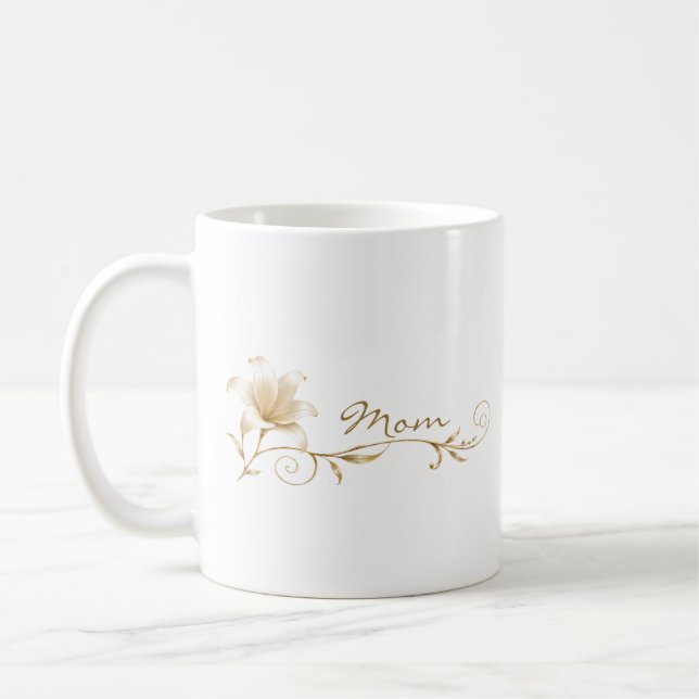Tasse Cadeau Maman Champagne Or Lily (Gauche)