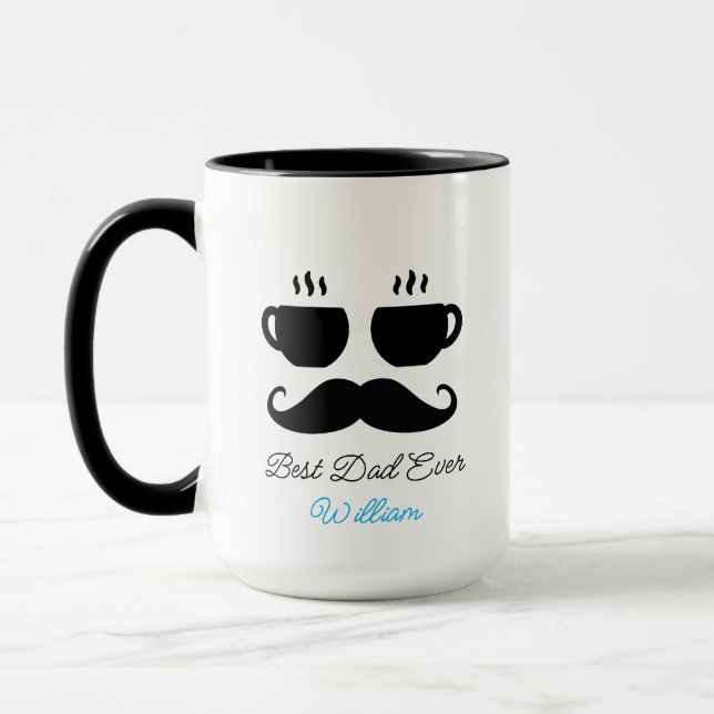 Tasse Cadeau Papa Moustache & Macchiato (Gauche)