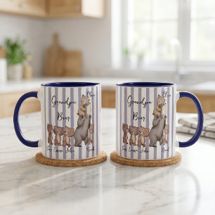 Tasse Cadeau Papa Ours Rayé pour la Fête des Pères