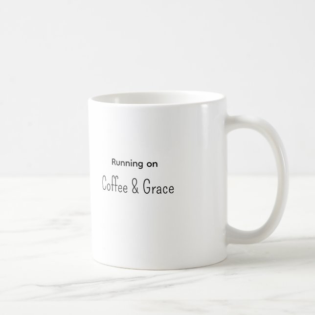Tasse cadeau pour aidants "Running on Coffee" & Gr (Droite)