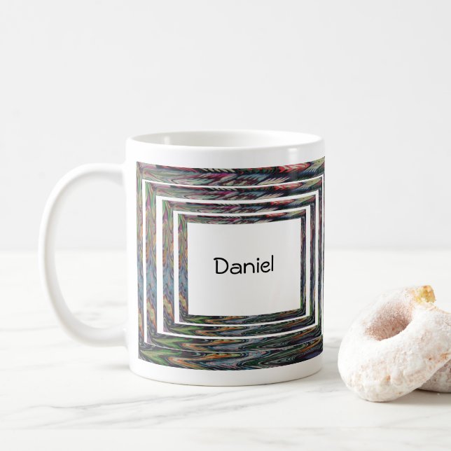 Tasse - Cadres concentriques avec nom (Avec donut)