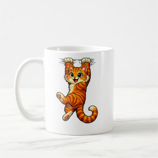 Tasse Café Chat Tigre Suspendu Mignon