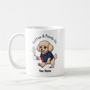 Tasse Café Chien Caniche Miniature Costume D'Affai