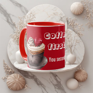 Tasse Café D'abord Toi Ensuite Typographie Exc