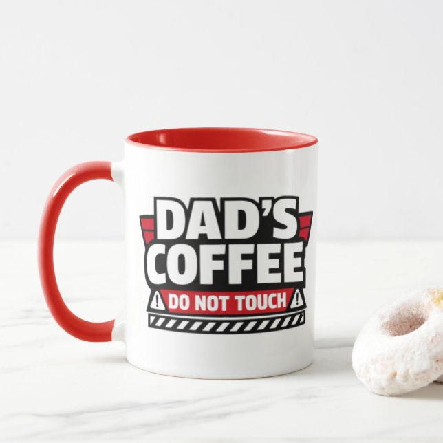 Tasse 'Café de Papa Ne Touchez Pas'  (Avec donut)