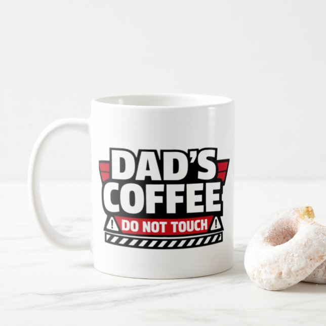 Tasse 'Café de Papa Ne Touchez Pas'  (Avec donut)