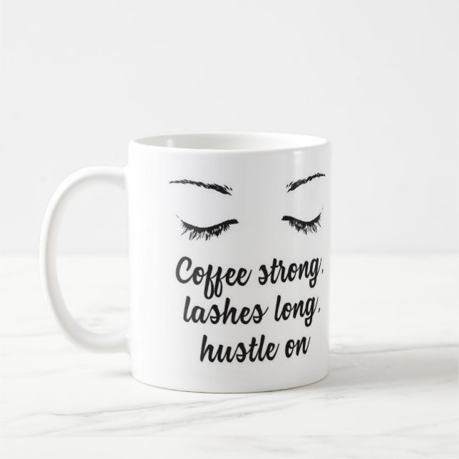 Tasse Café Fort, Cils Longs, Entraînement (Gauche)