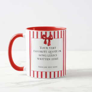 Tasse Café Ruban Rayure Rouge