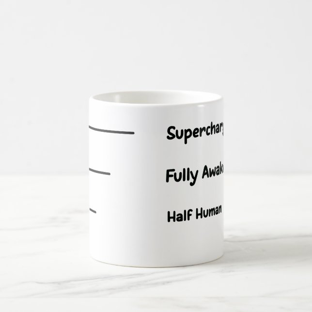 Tasse Caffeine Meter – Niveaux de café pour chaque (Centre)