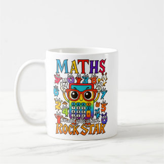 Tasse calculatrice mignonne de la rockstar des mat