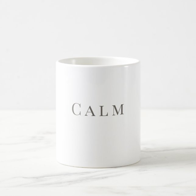Tasse Calme – Conception de typographie minimale (Centre)