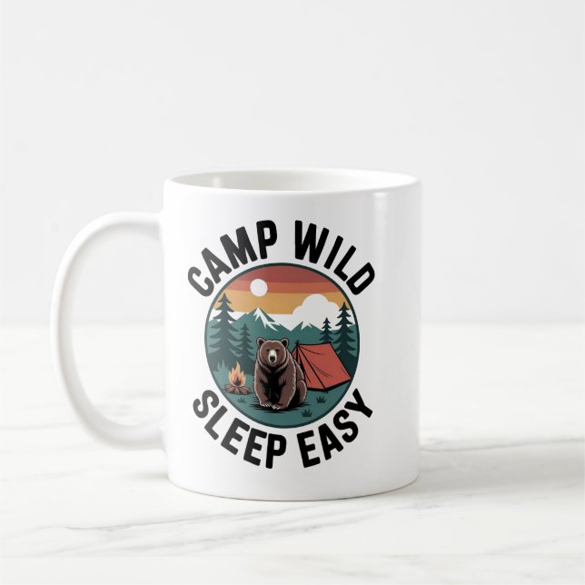 Tasse Camp Wild Sleep Easy – Ours Camping Vintage  (Gauche)
