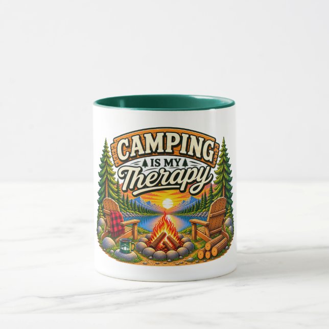 Tasse Camping est ma thérapie (Centre)