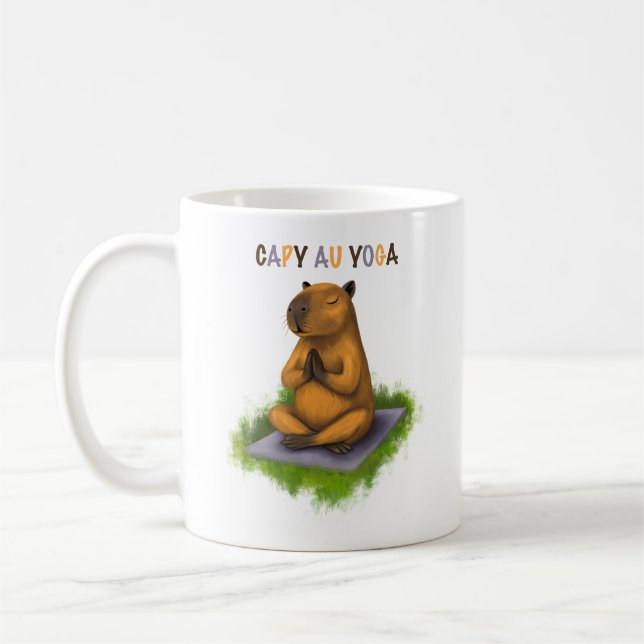 Tasse capybara au yoga (Gauche)