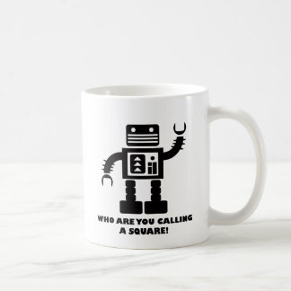 Tasse carrée de robot