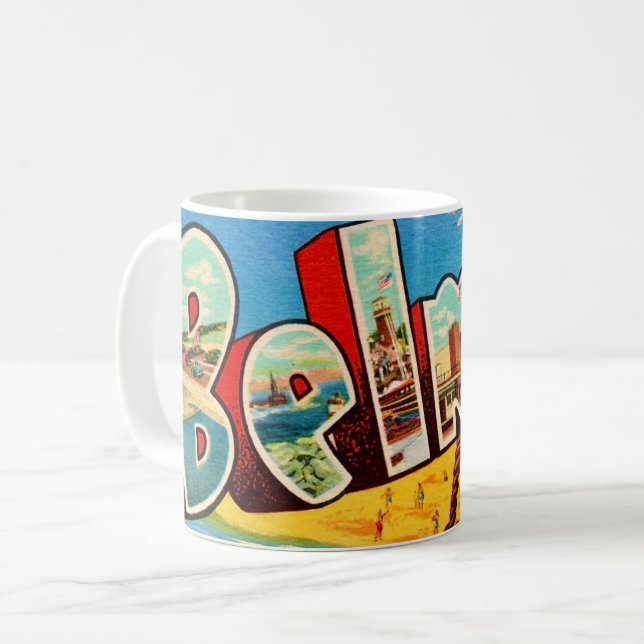 Tasse carte postale de Belmar New Jersey (Devant gauche)