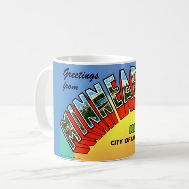 Tasse carte postale de Minneapolis (Devant gauche)