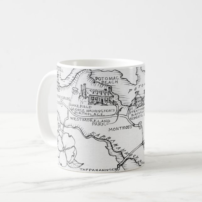 Tasse carte postale de Virginie du Nord (Devant gauche)