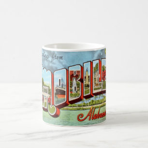 Tasse carte postale rétro Mobile Alabama