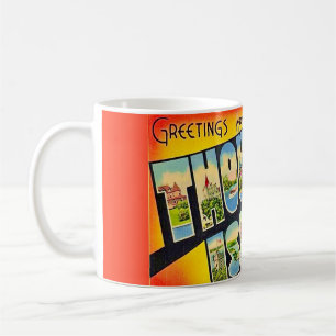 Tasse carte postale rétro Thousand Islands NY