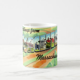 Tasse carte postale rétro Worcester Ma