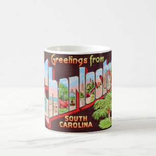 Tasse carte postale vintage de Charleston Caroline