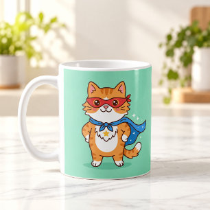 Tasse Cartoon Héro Super Chat Mignon