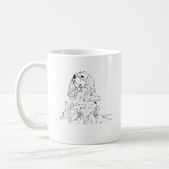 Tasse Cavalier King Charles Spaniel, Encre Minimal (Gauche)