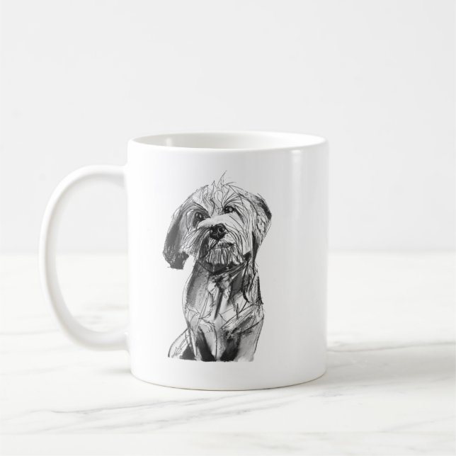 Tasse Cavapoo – Mug de café avec dessin à la main  (Gauche)