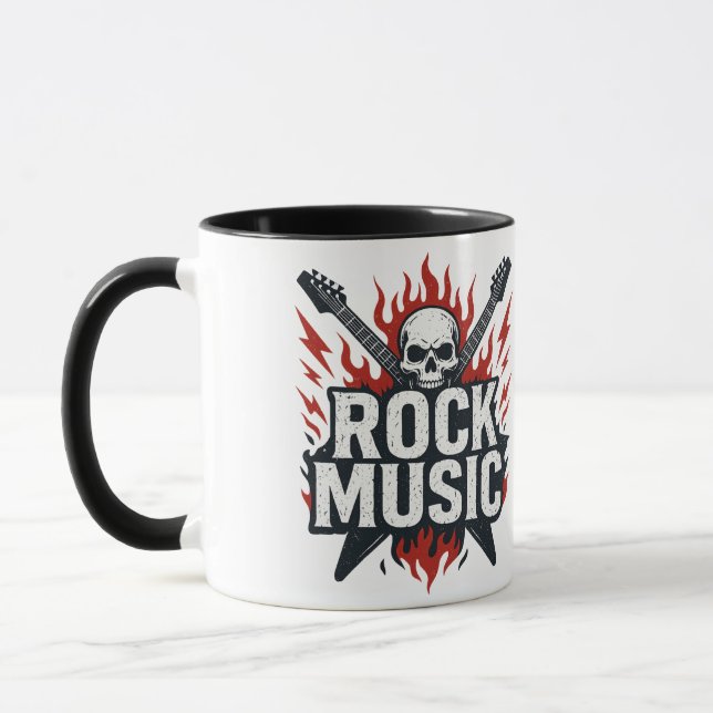 Tasse ce mug unique inspiré de la musique rock (Gauche)