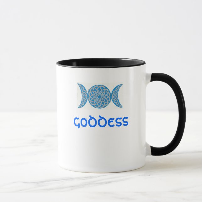 Tasse celtique de déesse de noeud (bleue) (Droite)